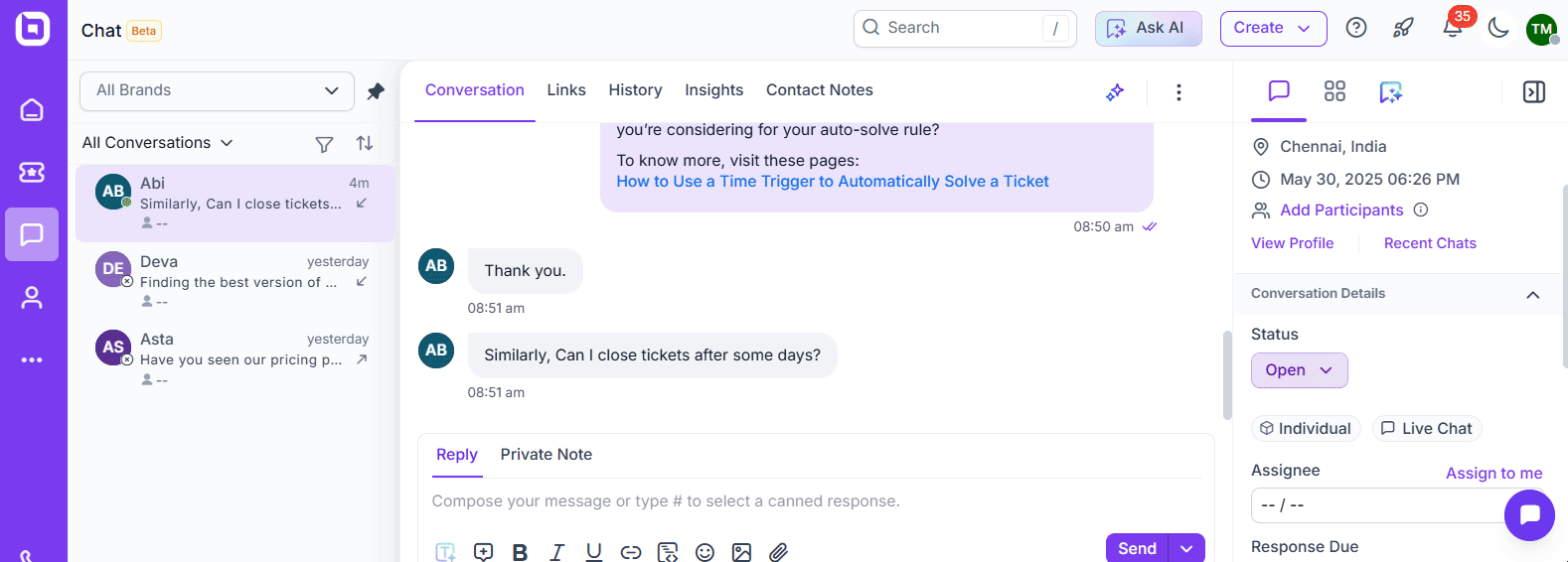 AI auto-fill subject and description