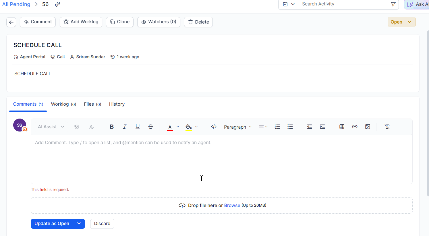 AI in activity module
