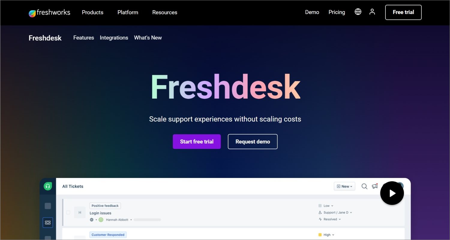 Customer self-service portal