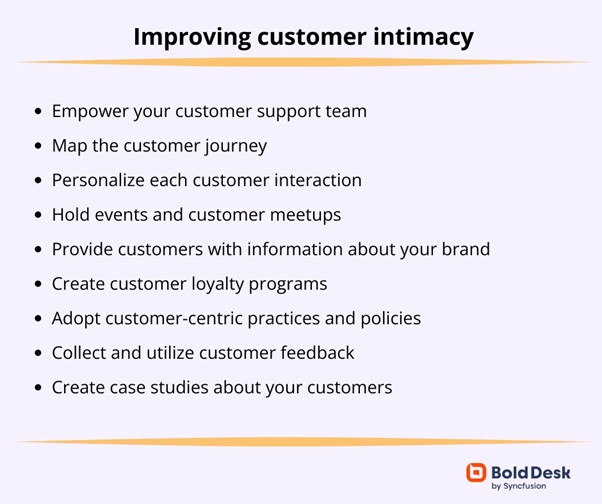 How to improve customer intimacy