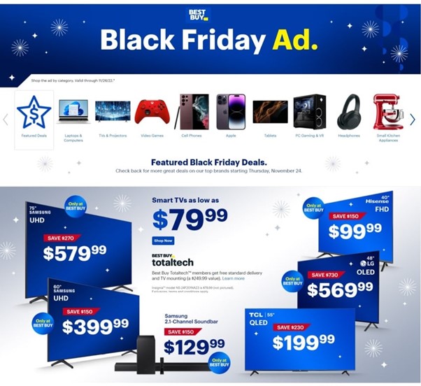 Best Buy's Black Friday Email Example