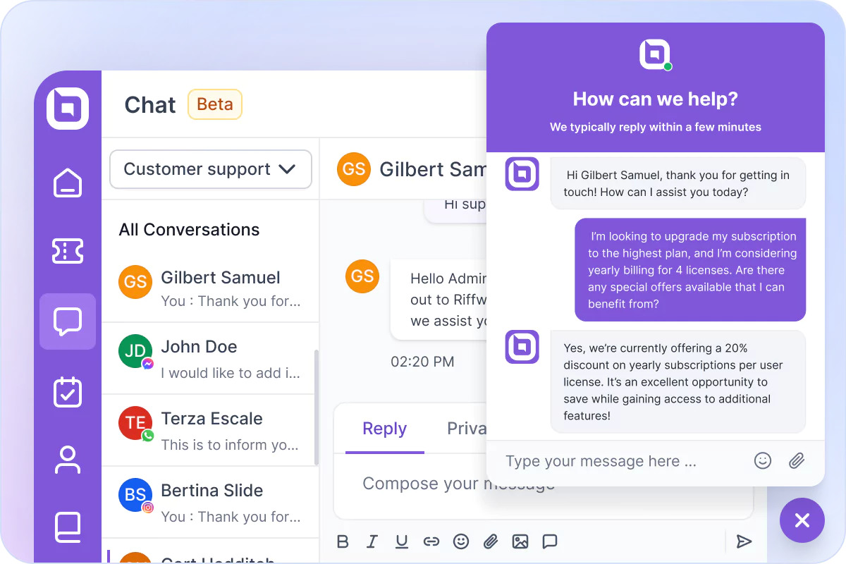 Social media customer service