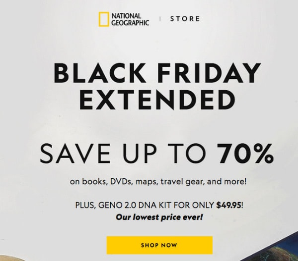 National Geographic Black Friday Extended Sale