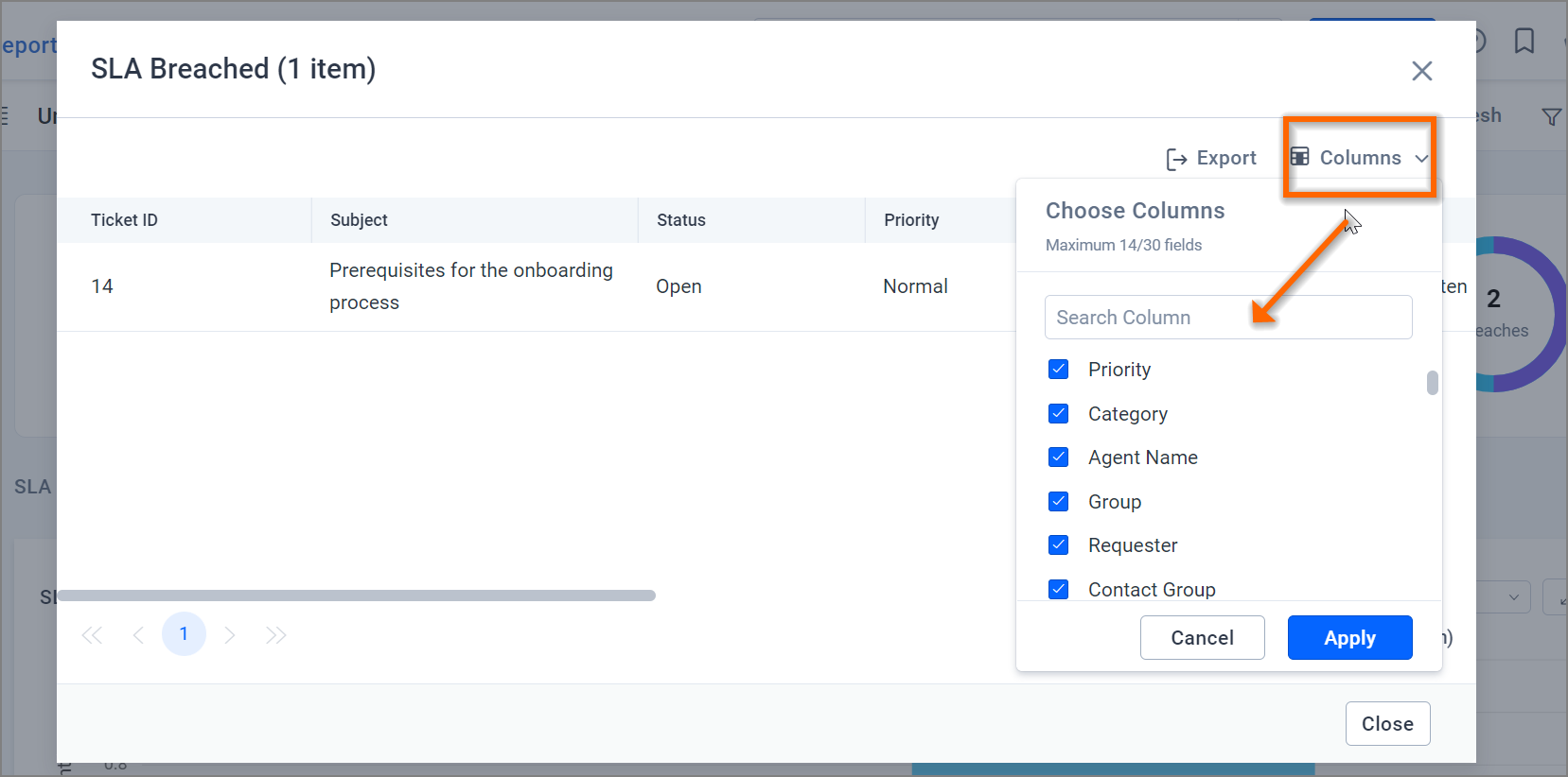 Custom fields in reports
