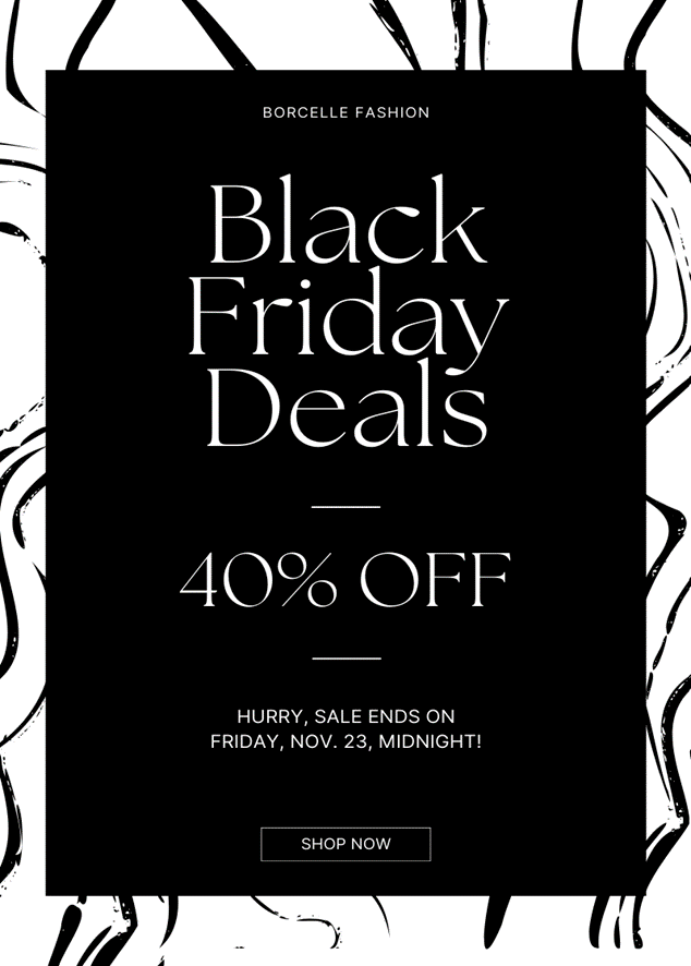 Simple and concise Black Friday email template