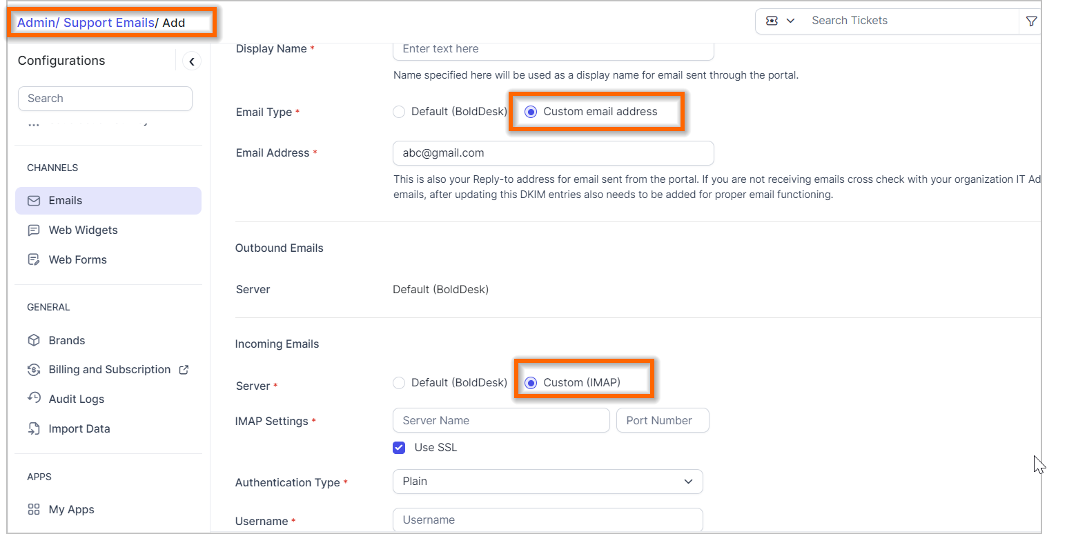 IMAP support
