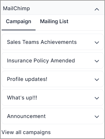 New mailchimp integration