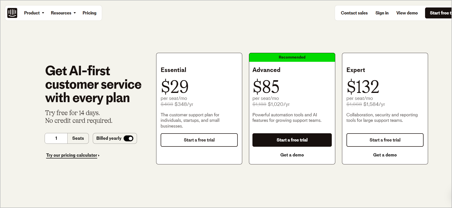 Intercom versus Zendesk